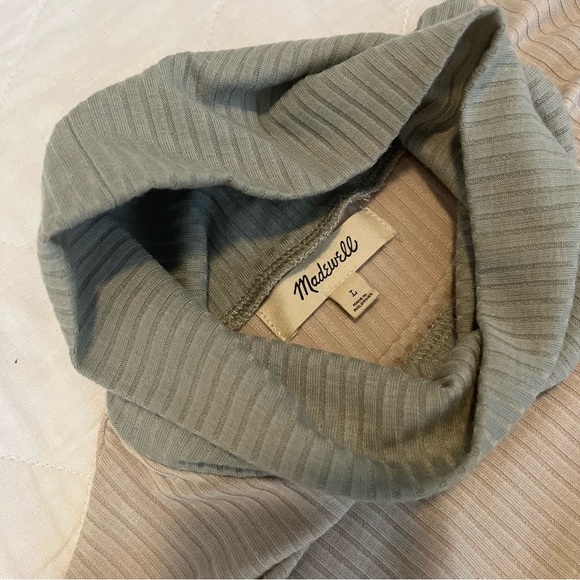 Madewell Colorblock Ribbed Turtleneck - L - Picture 6 of 6